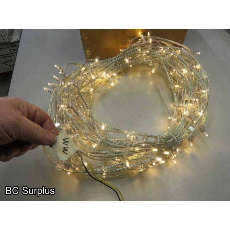 S-521: Warm White Clip Lights with Power Supply – 2 Items