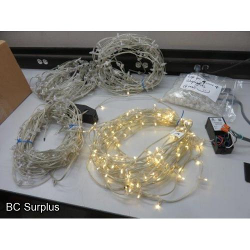 S-522: Warm White Clip Lights with Power Supply – 4 Items