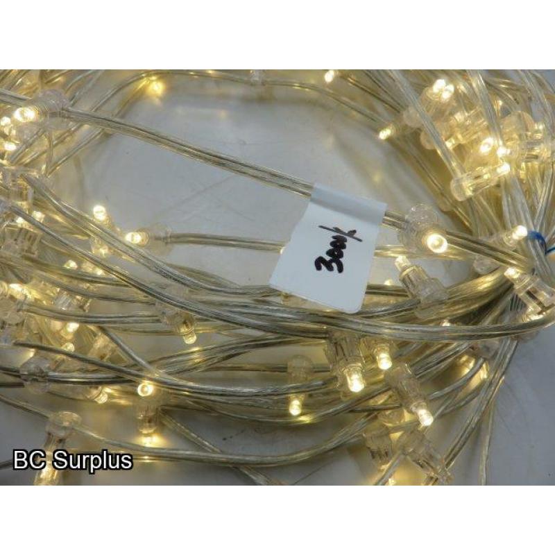 S-522: Warm White Clip Lights with Power Supply – 4 Items