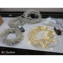 S-522: Warm White Clip Lights with Power Supply – 4 Items