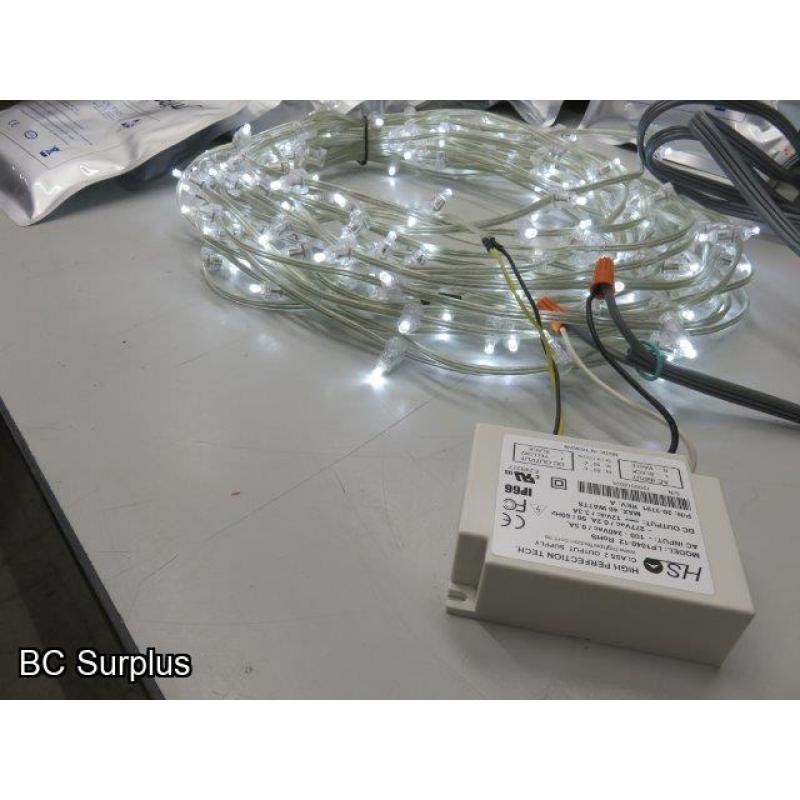 S-524: Cool White Clip Lights with Power Supply – 7 Items