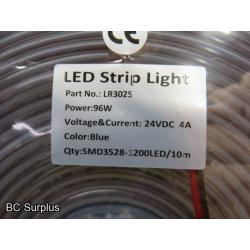 S-526: Blue LED Strip Lights – 25 Lengths of 10 Meters – 1 Box