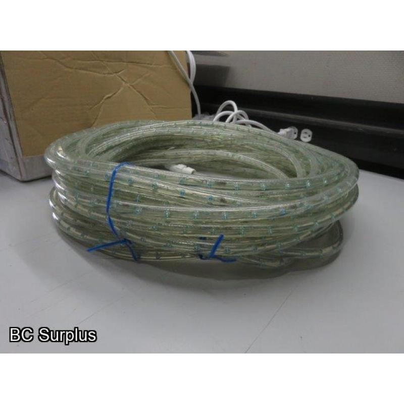 S-533: Rope Light Strings – Blue – 75 Feet Each – 3 Lengths