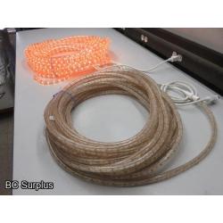 S-538: Rope Light Strings – White – 75 Feet Each – 2 Lengths