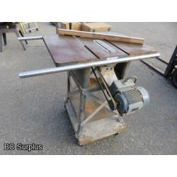 S-559: Rockwell 34-400 Table Saw/1.5 HP Motor