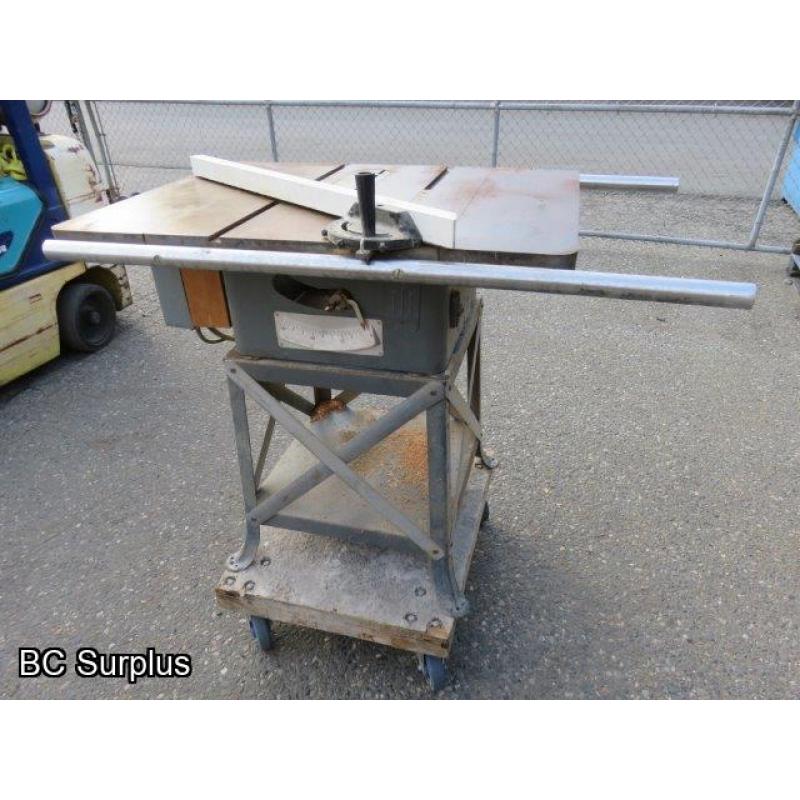 S-559: Rockwell 34-400 Table Saw/1.5 HP Motor