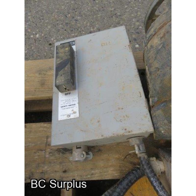 S-567: Bepco 1.5HP Electric Motor & Switch Box – 2 Items