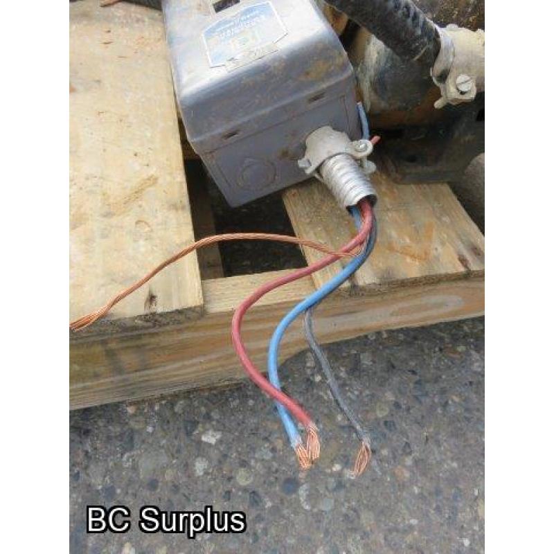 S-567: Bepco 1.5HP Electric Motor & Switch Box – 2 Items