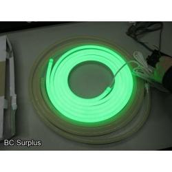 S-498: Two Neon Style 24ft Rope Lights – Green – One Box