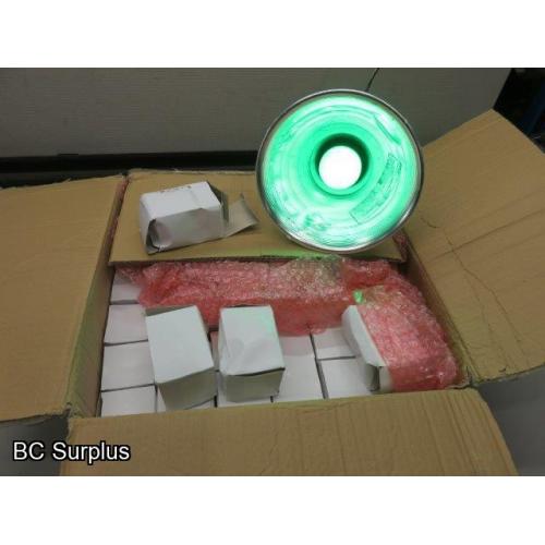 S-593: LED Colour Light Bulbs – Green – 76 Items