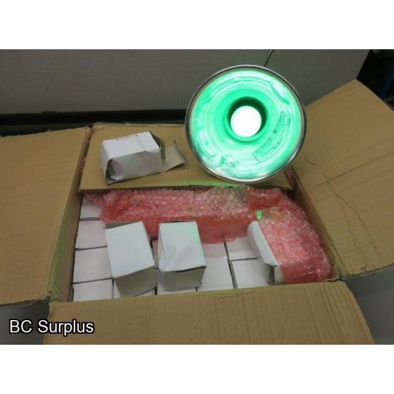 S-593: LED Colour Light Bulbs – Green – 76 Items