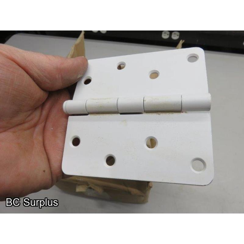 S-625: White Door Hinges – Bulk – 1 Case