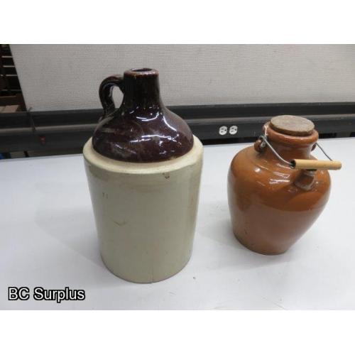 S-627: Stoneware Jugs – 2 Items