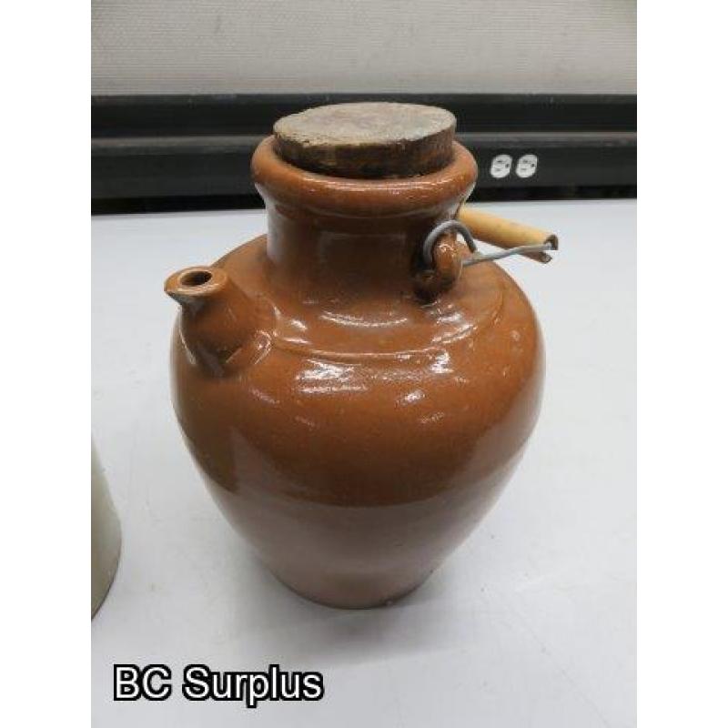 S-627: Stoneware Jugs – 2 Items