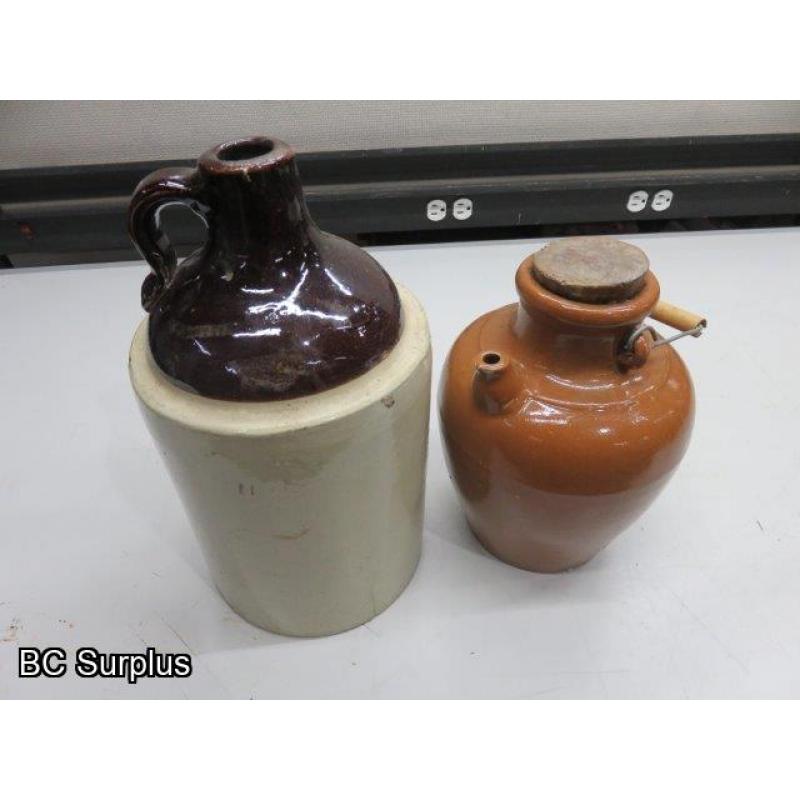 S-627: Stoneware Jugs – 2 Items