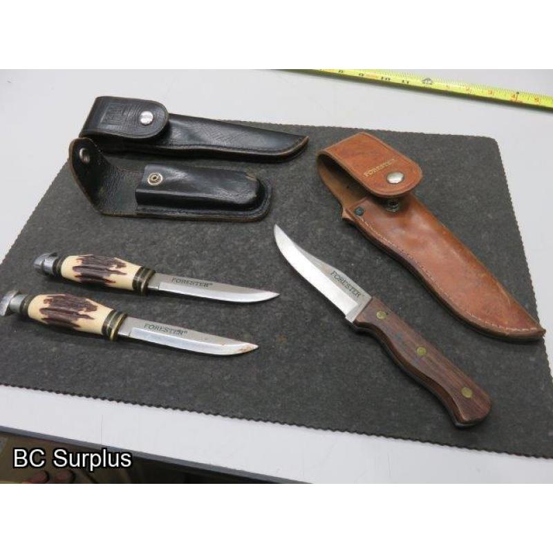 S-636: Forester Hunting Knives – 3 Items