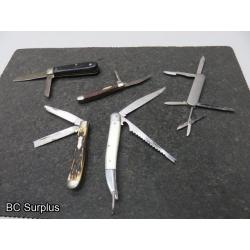 S-637: Multi-Blade Pocket Knives – 5 Items