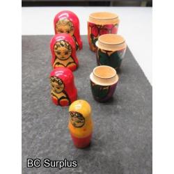 S-642: Vintage Nesting Dolls – Solid Wood