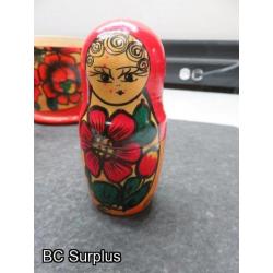 S-642: Vintage Nesting Dolls – Solid Wood