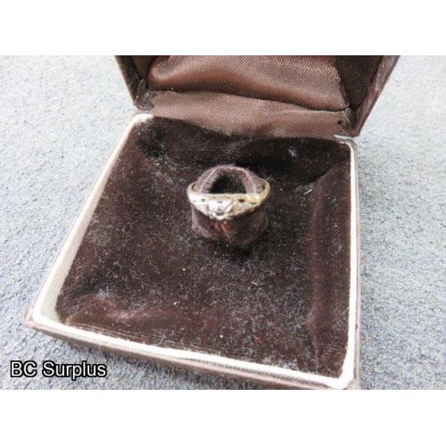 S-697: Gold Ring marked 14k – Stones Missing