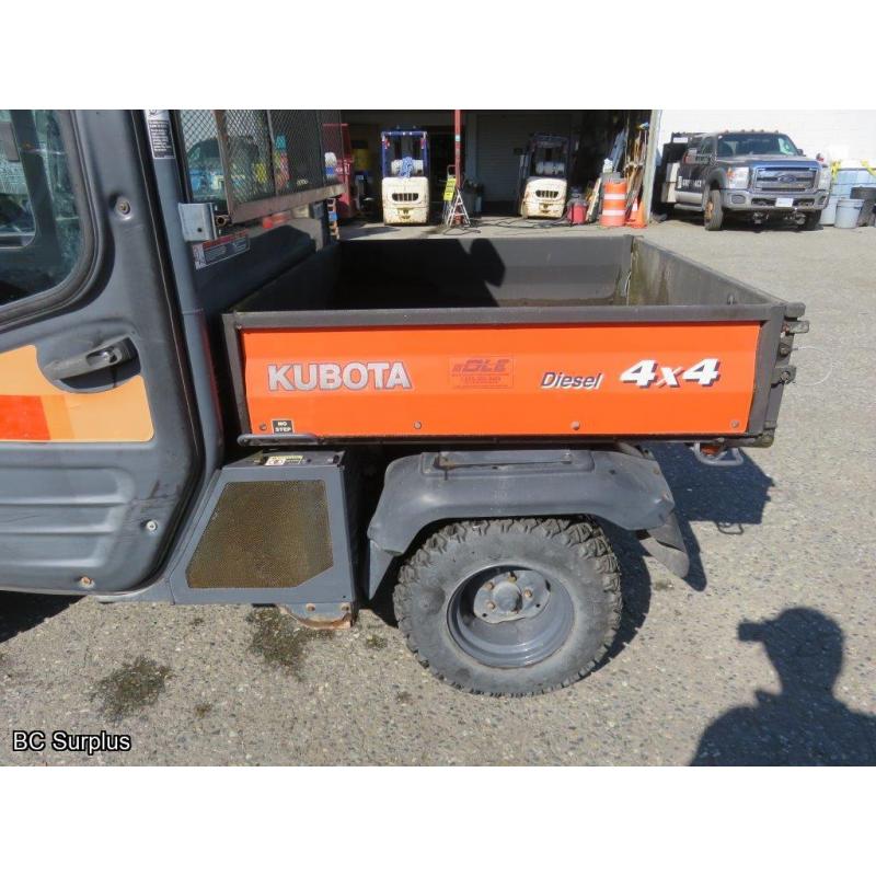 T-1001: 2013 Kubota RTV1100 4x4 Diesel Utility Vehicle