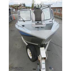 T-1007: Hewes Craft Sea Runner 18 Aluminum Boat; 150hp; S/A Trailer