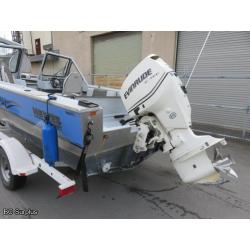 T-1007: Hewes Craft Sea Runner 18 Aluminum Boat; 150hp; S/A Trailer