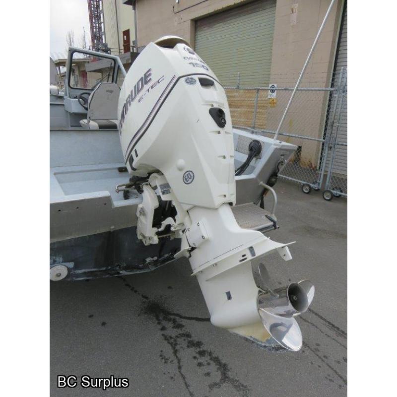 T-1007: Hewes Craft Sea Runner 18 Aluminum Boat; 150hp; S/A Trailer