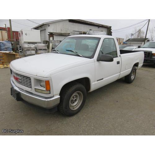 T-1011: 1996 GMC Sierra 1500 Long Box Pickup – 256019 kms