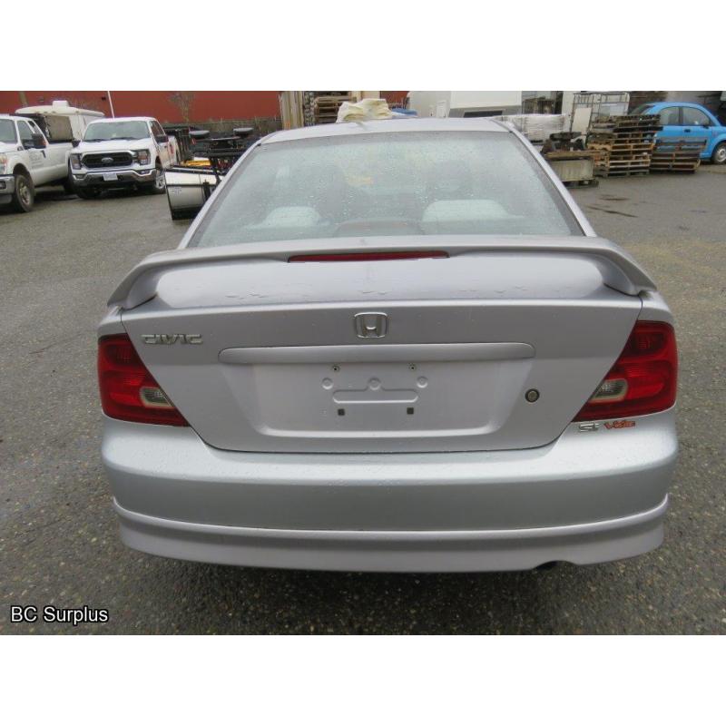 T-1020: 2002 Honda Civic SI 2-Door Coupe – 296166 kms