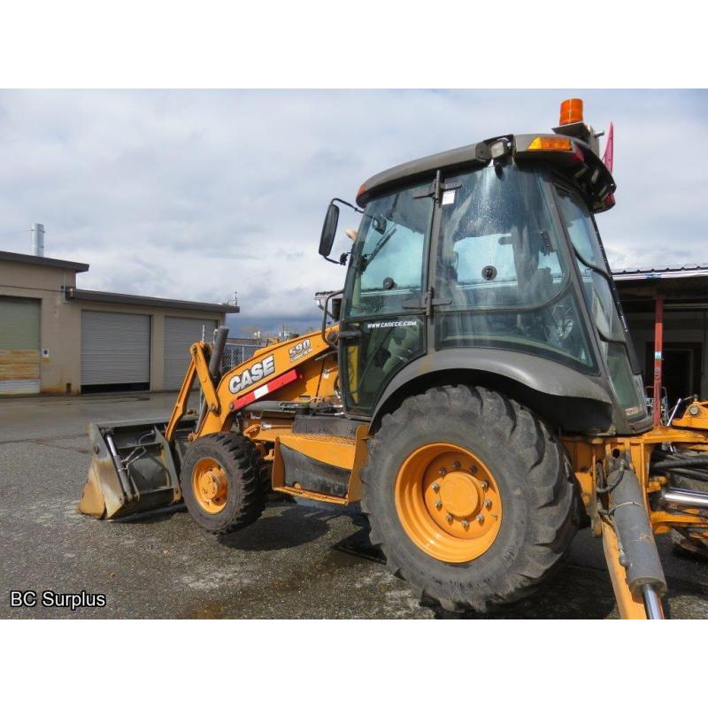 T-1022: 2013 Case 590 Super N 4x4 Backhoe Loader – 6565 Hours