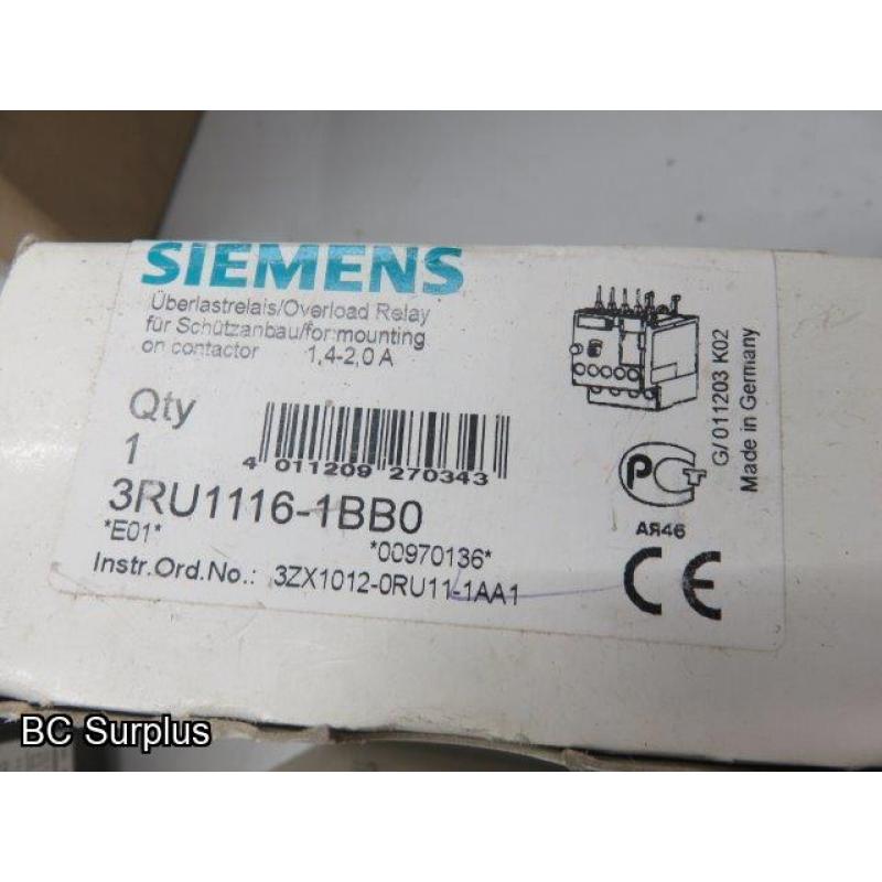 T-312: Siemens Contactors; Relays; Electrical – 1 Lot