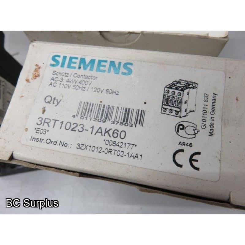 T-312: Siemens Contactors; Relays; Electrical – 1 Lot