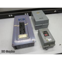 T-315: Square D Breaker Panel & Switch Boxes – 3 Items