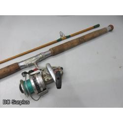 T-329: Daiwa Fishing Reel & 2-Piece Rod