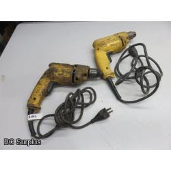 T-336: DeWalt Reversible Drills – 2 Items