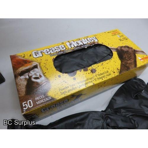 T-579: Grease Monkey HD 8 mil Disposable Nitrile Gloves – XL