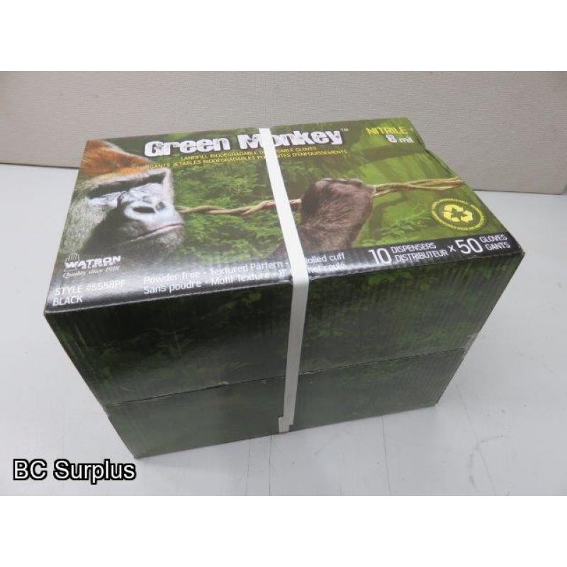 T-279: Watson Green Monkey 8 mil Disposable Nitrile Gloves – XL