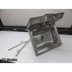 T-352: Stainless Steel Hand Wash Sink with Tap Set