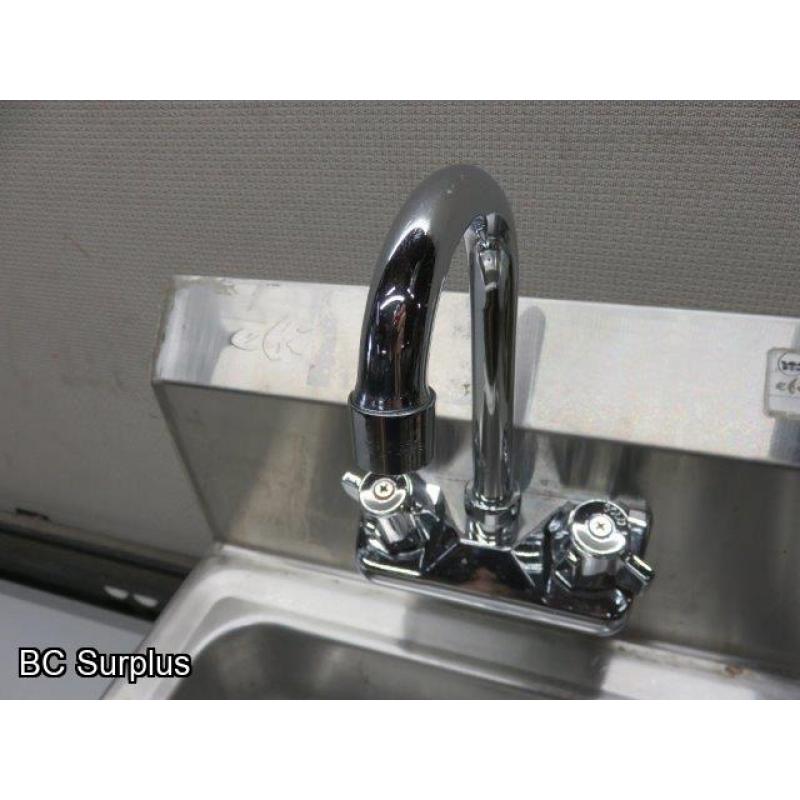 T-352: Stainless Steel Hand Wash Sink with Tap Set