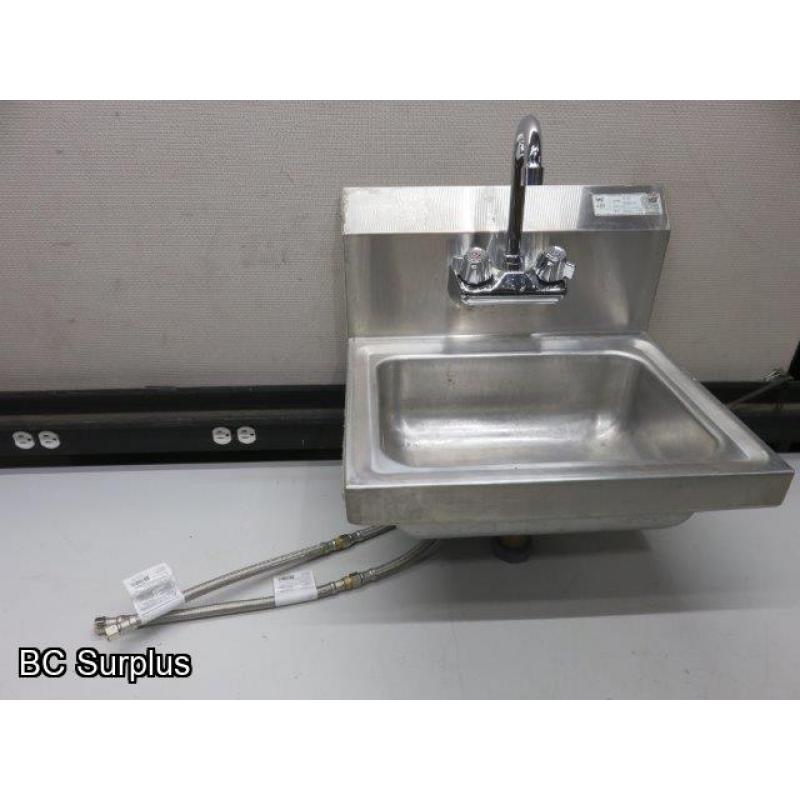 T-352: Stainless Steel Hand Wash Sink with Tap Set