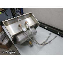 T-352: Stainless Steel Hand Wash Sink with Tap Set