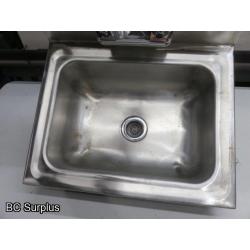 T-353: Stainless Steel Hand Wash Sink with Tap Set