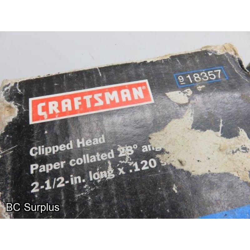 T-372: Craftsman Nail Gun Nails – 3 Boxes