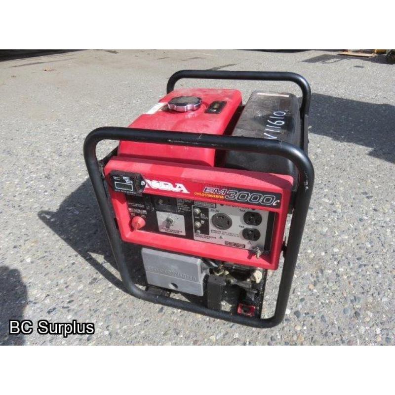 T-445: Honda EM3000C Portable Gas-Fired Generator