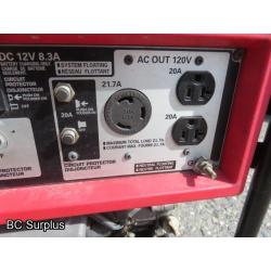 T-445: Honda EM3000C Portable Gas-Fired Generator