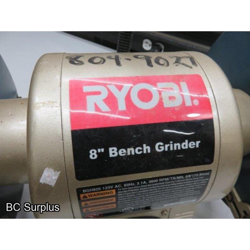 T-471: Ryobi 8 Inch Bench Grinder