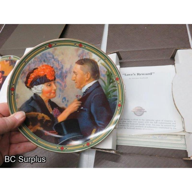 T-509: Norman Rockwell Collector Plates – 8 Items