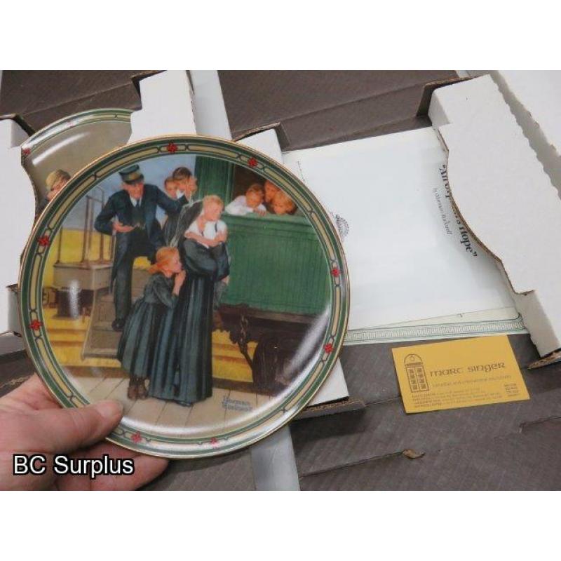 T-509: Norman Rockwell Collector Plates – 8 Items