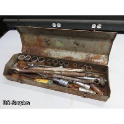 T-560: Toolbox & Contents – Sockets & Wrenches – 1 Lot